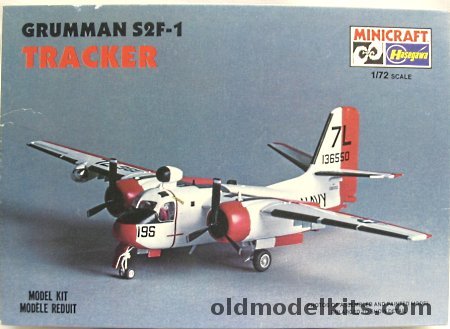 Hasegawa 1/72 Grumman S2F-1 Tracker - Hi-Vis Paint Scheme  - (S-2A S2F1), 1102 plastic model kit